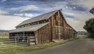 An Old Barn, Panoramic Color Image, USA, North America