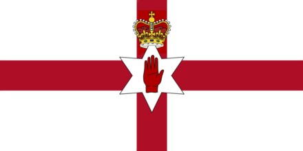 Northern Ireland Flag. Ulster Banner 3D illustration