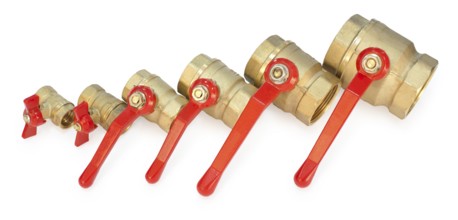 Some ball cocks with internal thread, over white