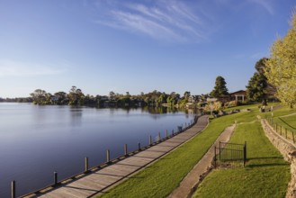 NAGAMBIE, AUSTRALIA, SEPTEMBER 25 2023: Late spring afternoon views of Nagambie township in