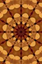 Abstract kaleidoscope pattern in warm colours Abstract kaleidoscope pattern in warm colours