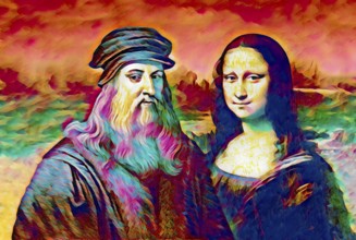 Leonardo da Vinci, 1452 - 1519, Italian painter, sculptor, architect and engineer, the painting la