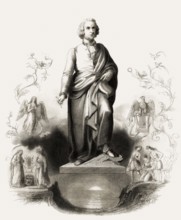Glorification of Wolfgang Amadeus Mozart, 1756 – 1791, composer of classical music, First Viennese