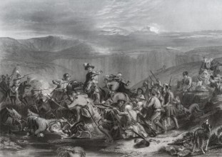 The Battle of Drumclog, on 1 June 1679, Drumclog, South Lanarkshire, Scotland, United Kingdom,