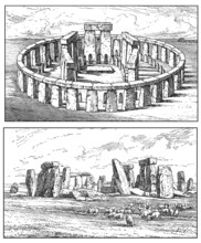 Stonehenge near Salisbury, Wiltshire, England, UK, Europe, 2000 BC and today