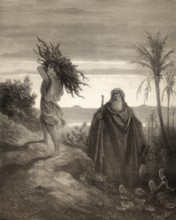 The Testing of Abraham's Faith, woodcut by Gustave Doré