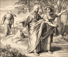 Naomi, Ruth, and Orpah, Old Testament, by Julius Schnorr von Carolsfeld