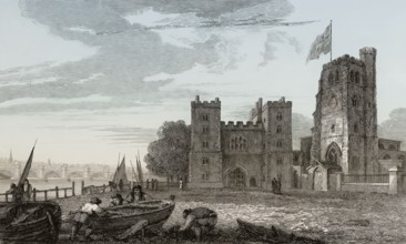 Old London, Lambeth Palace, 1810, after William Bernard Cooke