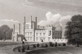 Blairquhan castle near Maybole in South Ayrshire, 19th century, from Modern Athens by Th. H.