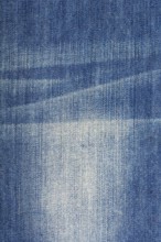 Artificially aged denim, close-up
