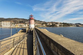 Panoramic view of Sanxenxo in summer, famous touristic destination in Galicia, Spain.