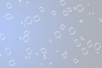 Drops of water, raindrops on a disc