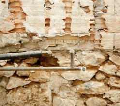 Plumbing installation in kitchen interior construction works