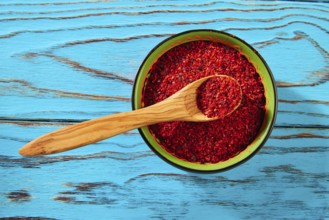 Paprika from noras red dried peppers Mediterranean spices