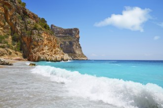 Cala del Moraig beach in Benitachell of Alicante at Spain