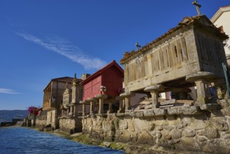 Horreo in Combarro Galician village of Pontevedra at Galicia Spain