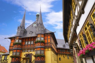 Wernigerode Rathaus Stadt city hall in Harz Germany