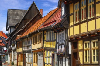 Stolberg facades in Harz mountains of Germany