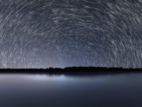Star Trails over Night sky. Night sky startrails