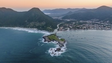 Florianopolis, Armação beach, aerial view. Santa Catarina, SC