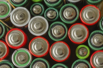 Collection of old batteries