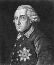 Frederick II (1712-1786) on engraving from 1859. King of Prussia during 1740-1786. Engraved by