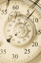 Droste effect background. Abstract design for concepts related to time, deadline and business