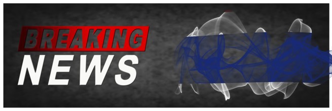 Thailand Breaking News, Smoke Flag Background