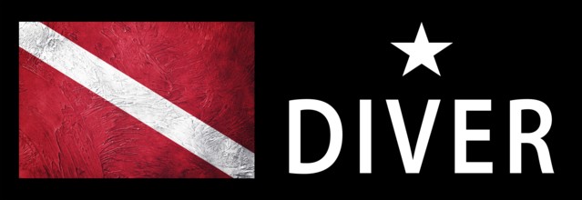 One Star Diver, Diver Down Flag, Scuba flag, Scuba Diving