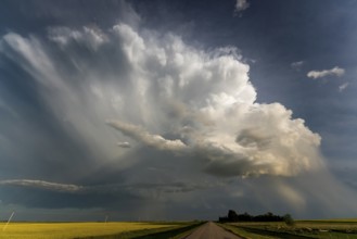 Summer Storms in the Canadian Prairies Dramatic Scenes