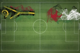 Vanuatu vs Palestine Soccer Match, national colors, national flags, soccer field, football game,