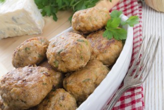Rissole with mould cheese and parsley