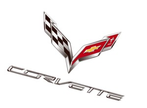 Rotated to right, Corvette Logo 2014, Car, Old Logo from 2014