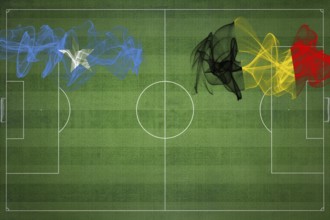 Somalia vs Belgium Soccer Match, national colors, national flags, soccer field, football game,