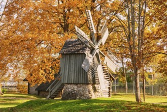 Old wooden windmill in Ludza. Latvia Ludza, Latvia, Europe