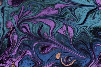 Abstract marbling floral pattern for fabric, tile design. background texture