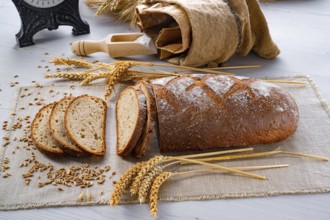 Delicious mixed rye bread, also known as grey bread