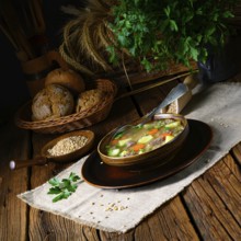 Krupnik a delicious Polish barley soup