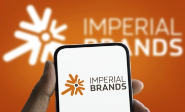 imperial brands logo is displayed on smartphone. Imperial Brands plc is a British multinational