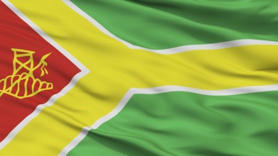 Tres Arroyos City Flag, Country Argentina, Closeup View, 3D Rendering