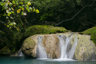 Nacedero del rio Urederra, parque natural de Urbasa-Andia, comunidad foral de Navarra, Spain,