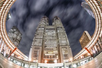 Tokyo Metropolitan Government of night. Shooting Location: Tokyo metropolitan area