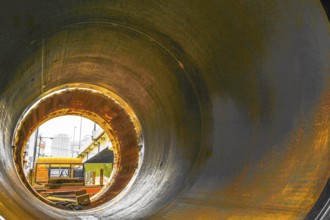 Drainpipe and track. Shooting Location: Yokohama-city kanagawa prefecture