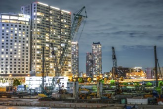 Construction site of the Yokohama Minato Mirai. Shooting Location: Yokohama-city kanagawa