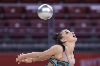 Sofia, Bulgaria - 27 March, 2021:Katrin Taseva of Bulgaria performs during the individual Ball
