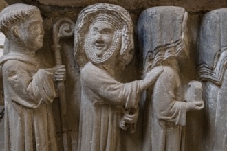 Smiling nun, Tomb of Urraca Díaz de Haro, chapter house, 12th century, Monastery of Santa María de