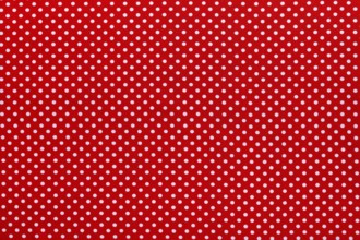 Red polka-dot cotton table cloth