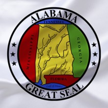 USA, The coat of arms of Alabama, State of the USA, Studio, North America
