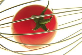 Cocktail tomato in a whisk