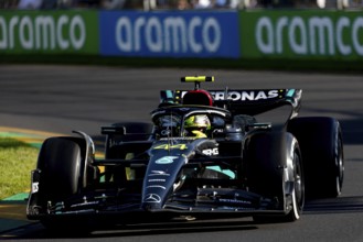 MELBOURNE, AUSTRALIA, APRIL 2: Lewis Hamilton of Great Britain drives the Mercedes AMG Petronas F1